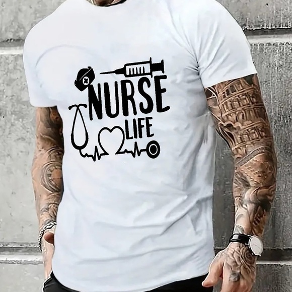 NWT “NURSE LIFE” Graphic T-Shirt – White - Picture 1 of 8